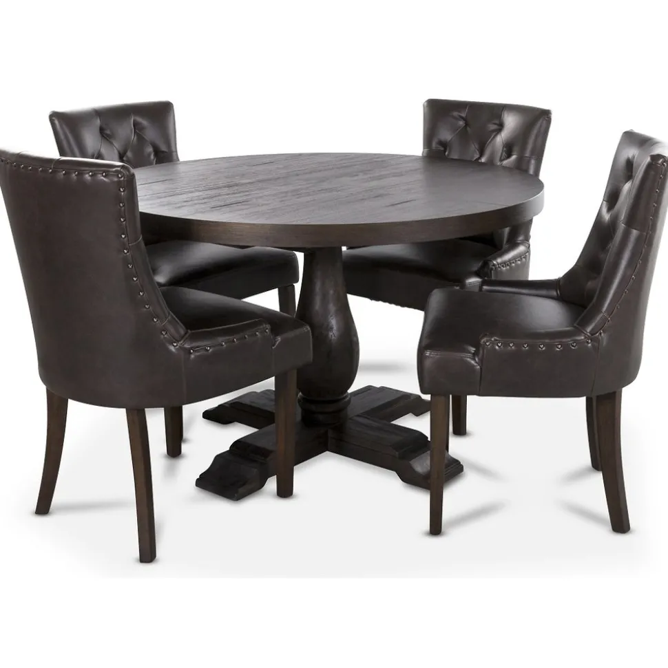 Lamier matgrupp inklusive 4 st Tuva stolar i vintage PU + 4.00 x Stolsdyna