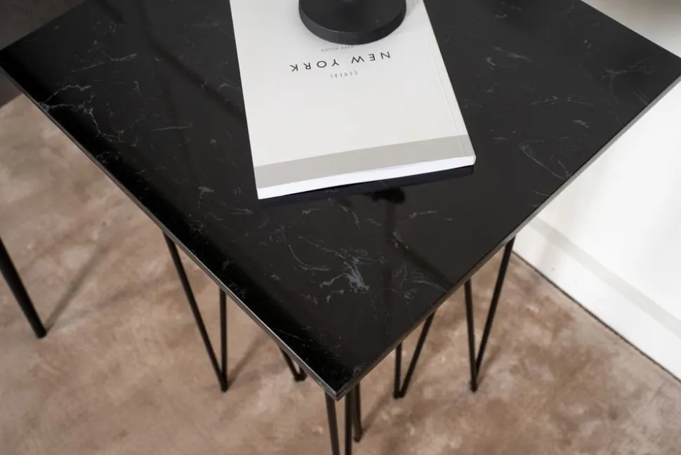 Lampbord 40 x 40 cm - Svart