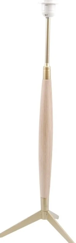 Lampfot i whitewash / guld