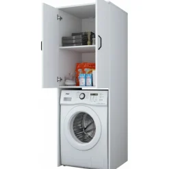 Lang tvättmaskinskåp 110 - Vit