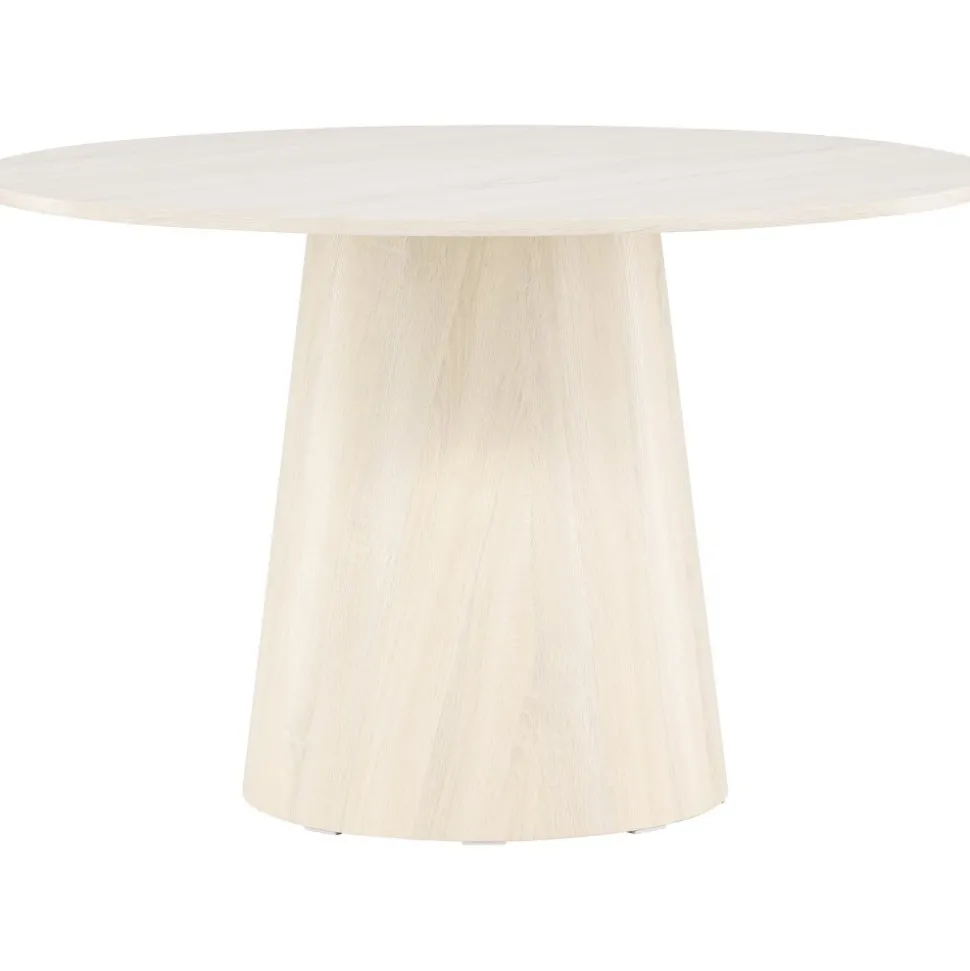 Lanzo runt matbord Ø120 cm - Vitputsad