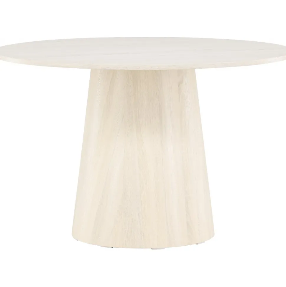 Lanzo runt matbord Ø120 cm - Vitputsad