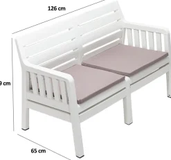 Lara 2-sits soffa - Vit