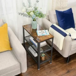 Lasse sidobord 60 x 30 cm - Brun/svart