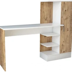 Laura skrivbord 152,3x40 cm - Furu/vit
