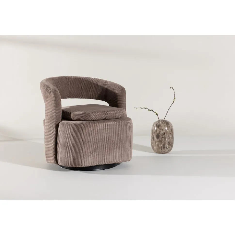 Laurel fåtölj - Brun manchester