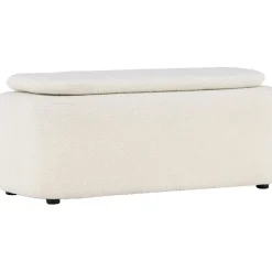 Laurel sittpuff - Vit boucle