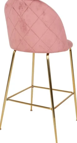 Lausanne Barstol - Rosa/mässing