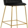 Lausanne Barstol - Svart/mässing