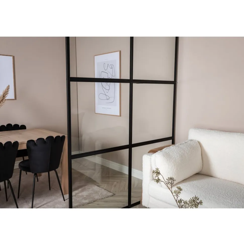 Leif industrivägg 150 x 210 cm - Svart