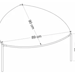 Lenny soffbord 90 x 89 cm - Vit