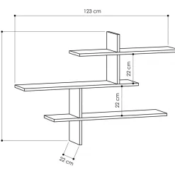 Leono vägghylla - Antracit