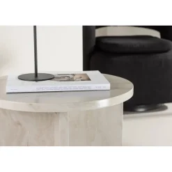 Ålesund sidobord Ø50 cm - Beige