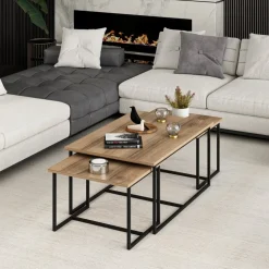 Levada satsbord 52/90 x 45/60 cm - Valnöt