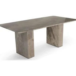 Level matbord gråbeige marmor 200x100 cm