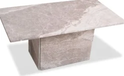 Level soffbord 110x60 cm - Beige marmor