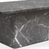 Level soffbord 110x60 cm - Grå marmor + Möbeltassar
