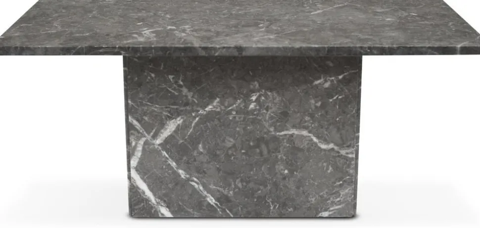 Level soffbord 110x60 cm - Grå marmor + Möbeltassar
