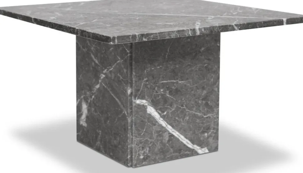Level soffbord 75x75 cm - Grå marmor