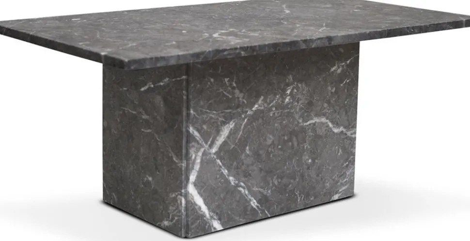 Level soffbord 110x60 cm - Grå marmor