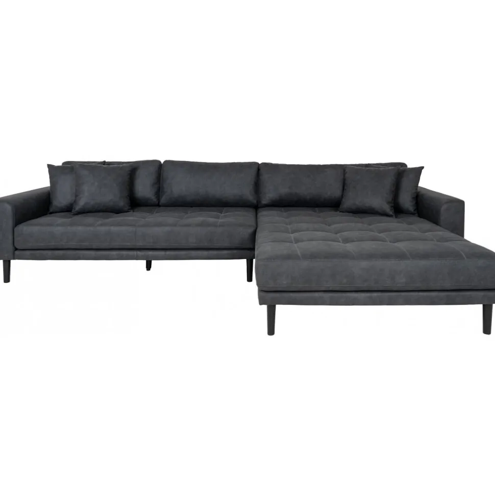 Lido divansoffa - Mörkgrå microfiber