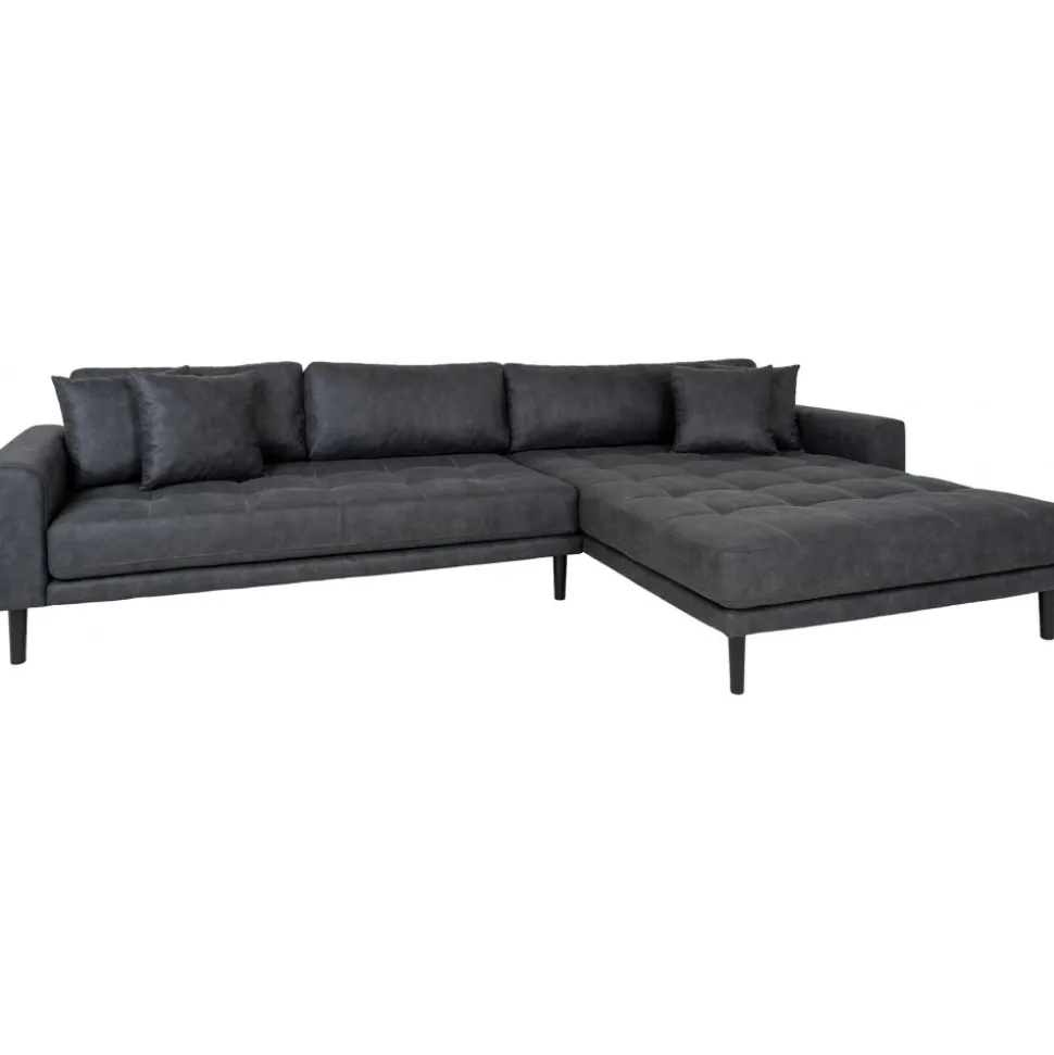 Lido divansoffa - Mörkgrå microfiber