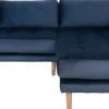 Lido divansoffa höger - Mörkblå sammet