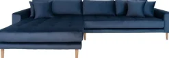 Lido divansoffa vänster - Mörkblå sammet