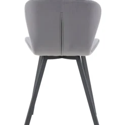 Lilja matstol - Grå sammet/svart