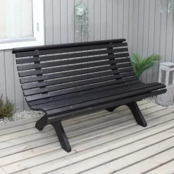 Lillesand sittbänk - Svart + Textilskydd för utemöbler