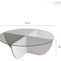 Lily soffbord Ø90 cm - Vit