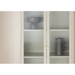 Lima vitrinskåp beige