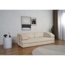 Lincoln 3-sits bäddsoffa i beige manchester