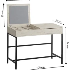 Linda sminkbord - Travertin