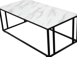 Link soffbord 120 x 60 cm - Svart/vit