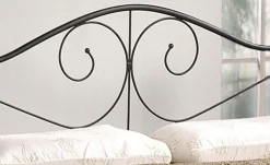 Litzy sängram 120x200 cm - Antik körsbär/svart