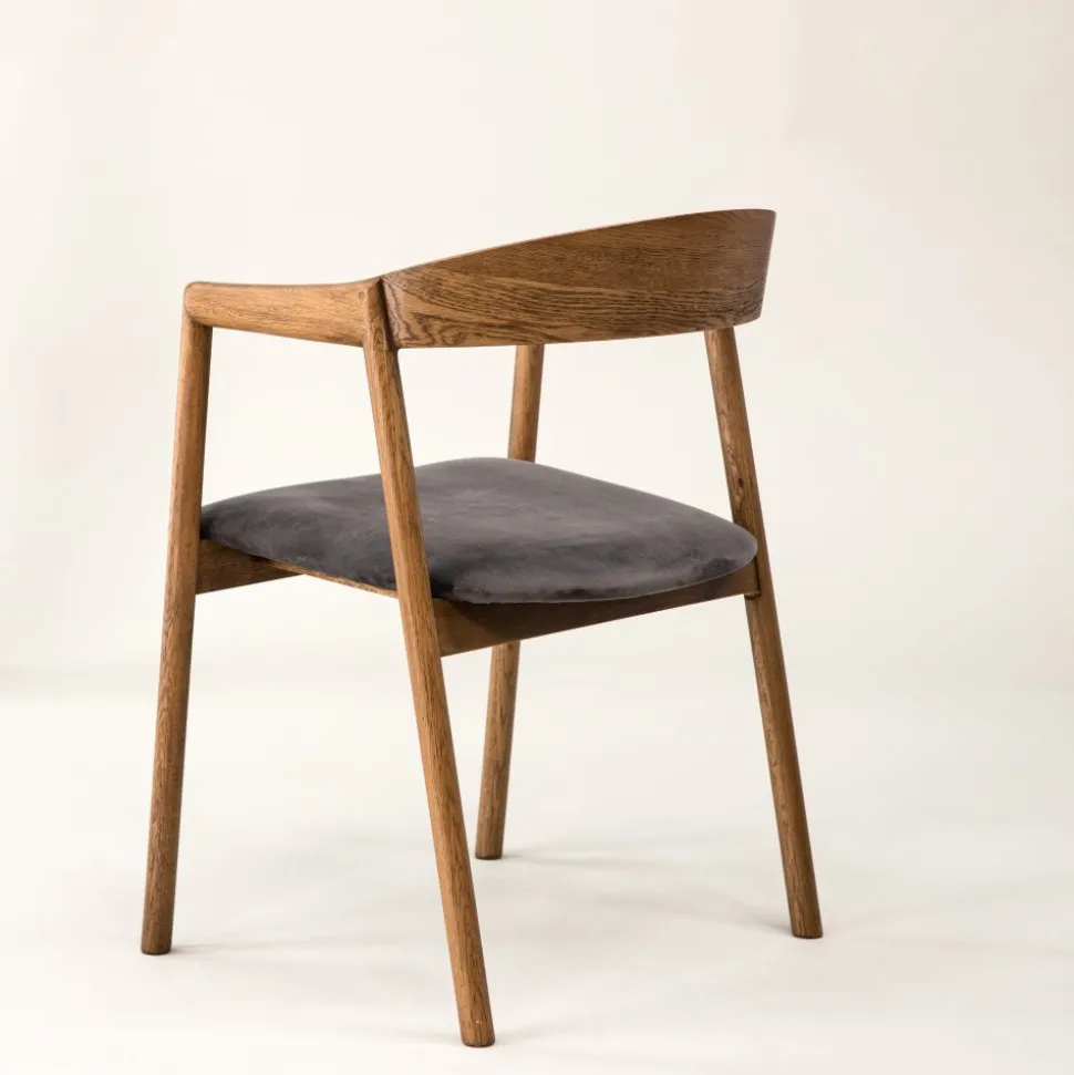 Långön matstol - Ek/grå