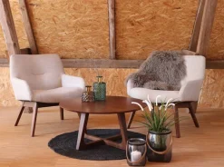 London Fåtölj - Sand/valnöt