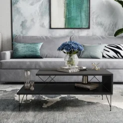 Lone soffbord 100 x 50 cm - Antracit + Textilrengöring för möbler