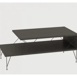 Lone soffbord 100 x 50 cm - Antracit + Textilrengöring för möbler