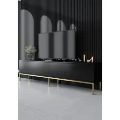 Lord TV-bänk - Svart/guld