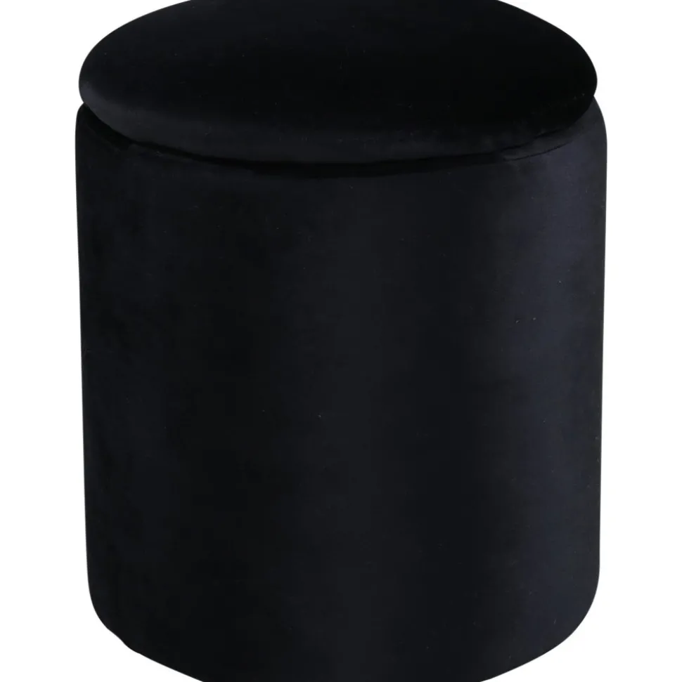 Lotten sittpuff - Svart sammet + Textilrengöring för möbler