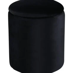 Lotten sittpuff - Svart sammet + Fläckborttagare för möbler