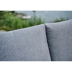 Loungegrupp i aluminium med grå dynor - Melo