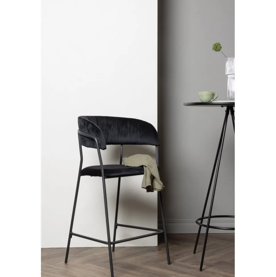 Lui barstol - Svart sammet