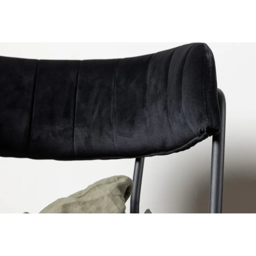 Lui barstol - Svart sammet