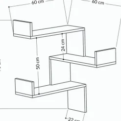 Luksa vägghylla - Vit