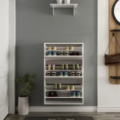 Lupa vägghängt skoskåp - Vit