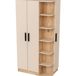 Luses garderob - Furu/beige