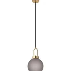 Luton fönsterlampa - Mässing/rökigt glas